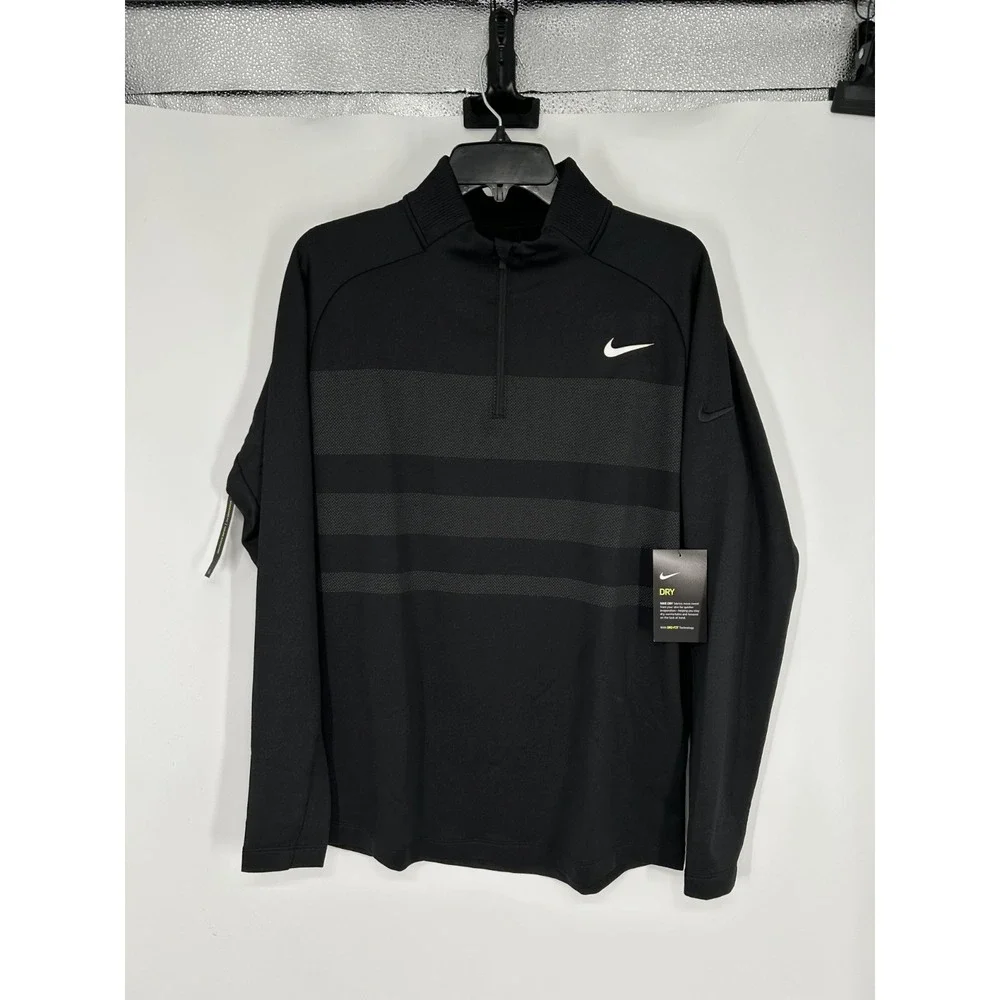 Nike Golf Mens Medium Dri Fit Vapor Standard Fit‎ Quarter 1/4 1/2 Zip BV0390-010